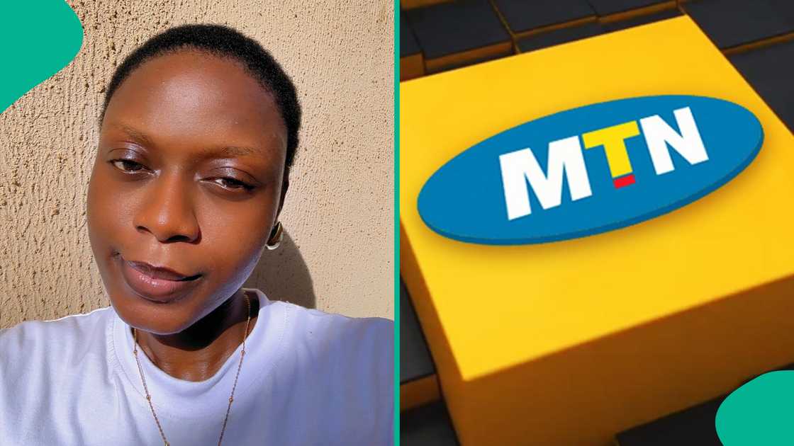 Nigerian lady shocked after unexpected MTN airtime credit appears. Nigerian lady shocked after unexpected MTN airtime credit appears.
