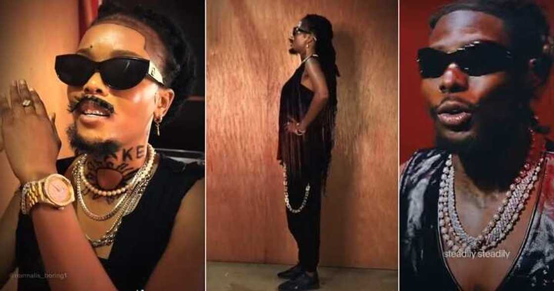 Nigerian lady imitates singer Asake Nigerian lady imitates singer Asake