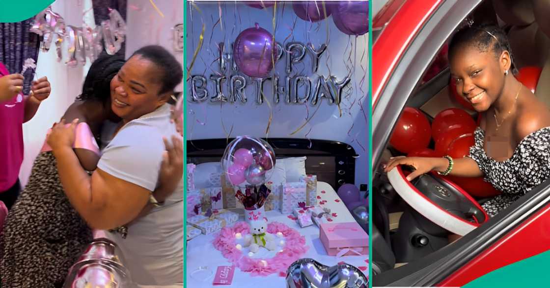 Nigerian mum celebrates her 16-year-old daughter's birthday with several gifts including an iPhone 16, an iPad, an Apple Pencil, a designer bag, a bible, G and D slides, and many more.