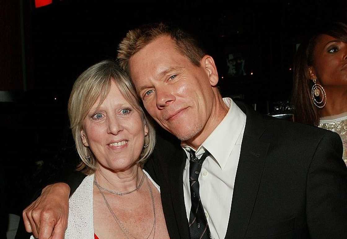 Kevin Bacon and his youngest sister Hilda arrive at a party Kevin Bacon and his youngest sister Hilda arrive at a party