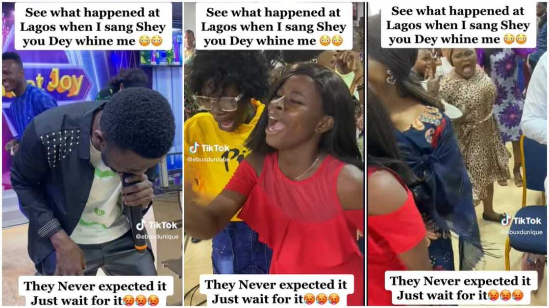 Shey You Dey Whine Me Ni/church members danced. Shey You Dey Whine Me Ni/church members danced.