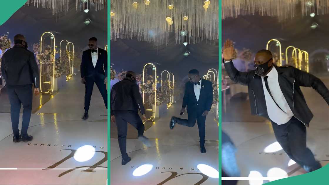 Nigerian MC and DJ jumps on gwo gwo gwo ngwo dance challenge.