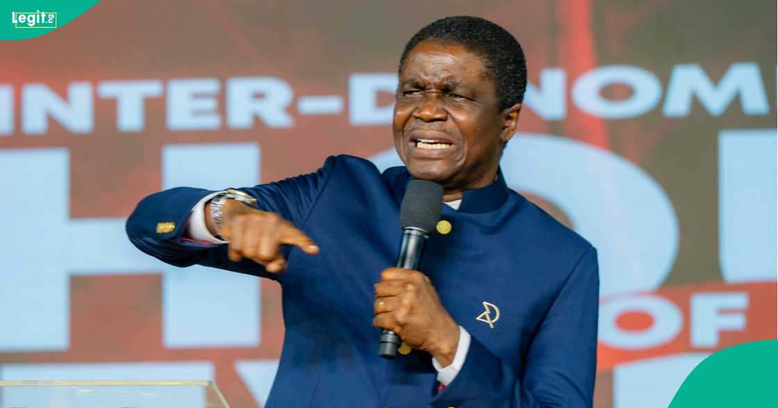 A man shares an observation about the name of Bishop Abioye's church. A man shares an observation about the name of Bishop Abioye's church.