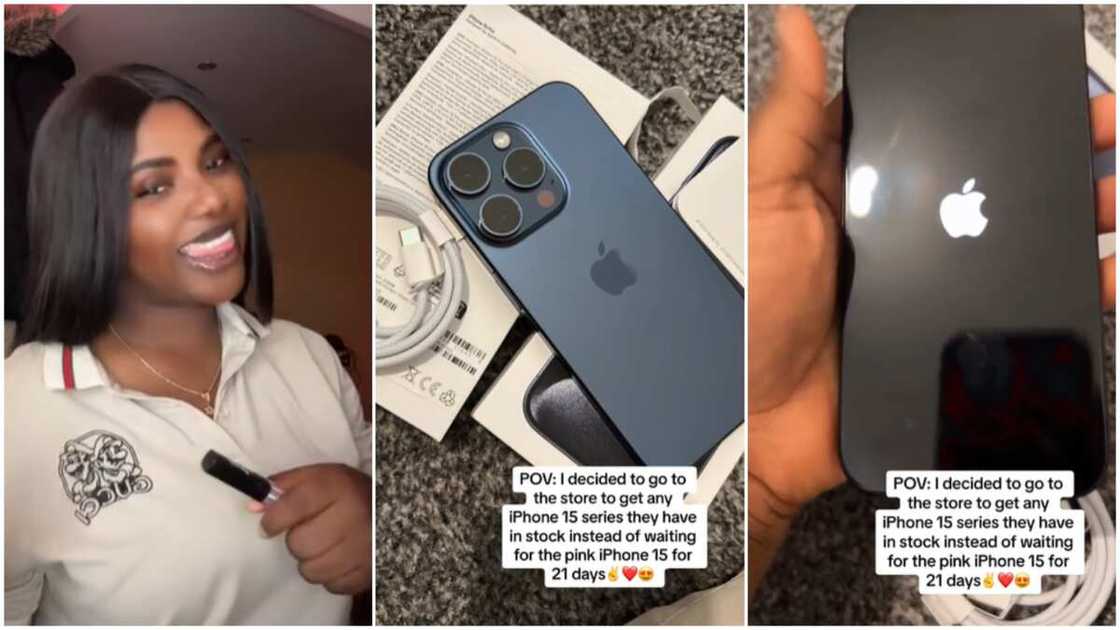 iPhone 15 with USB-C/Lady bought new phone. iPhone 15 with USB-C/Lady bought new phone.