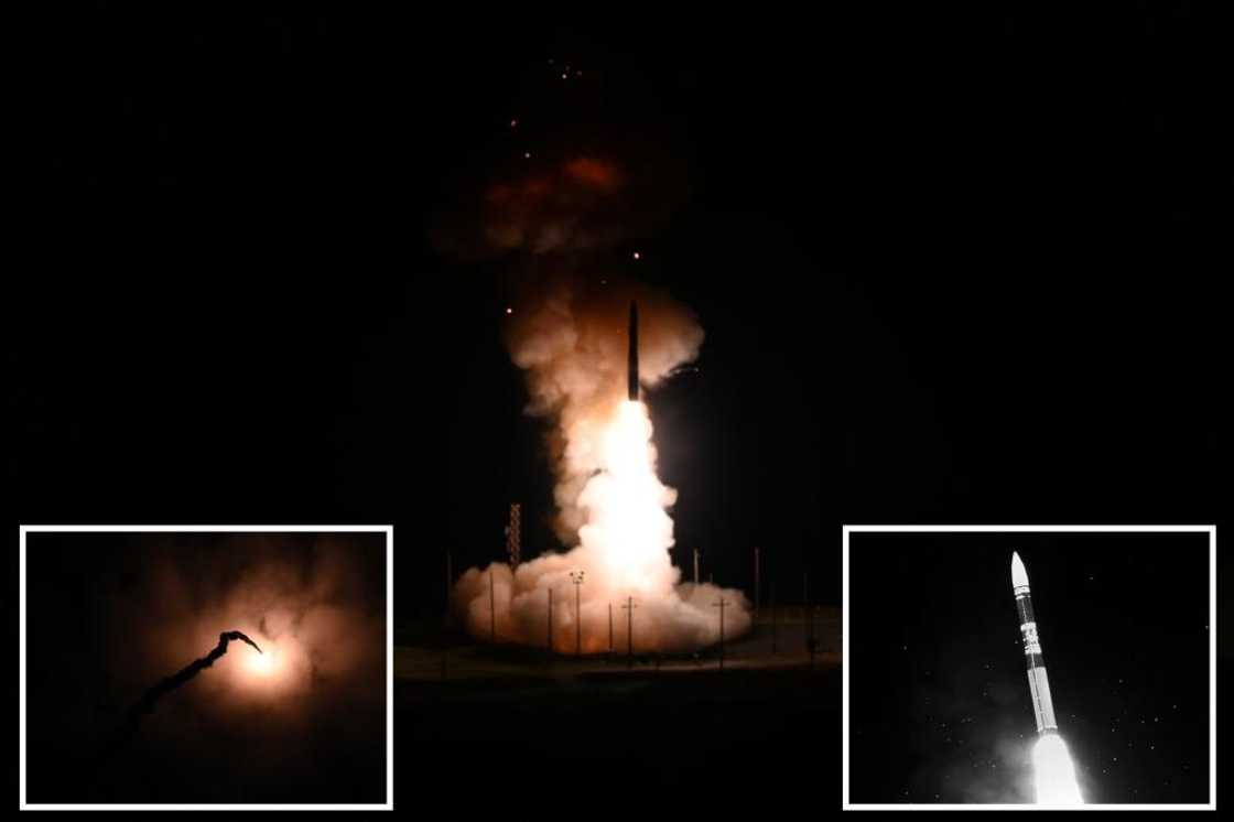 US nuclear missile in action. US nuclear missile in action.