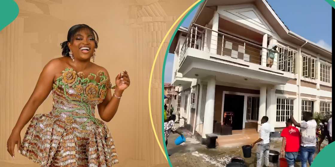 Funke Akindele reportedly set her mansion on fire