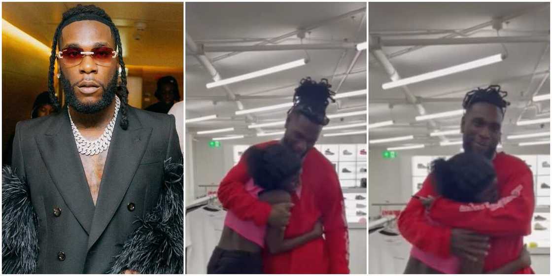 Burna Boy and fan Burna Boy and fan