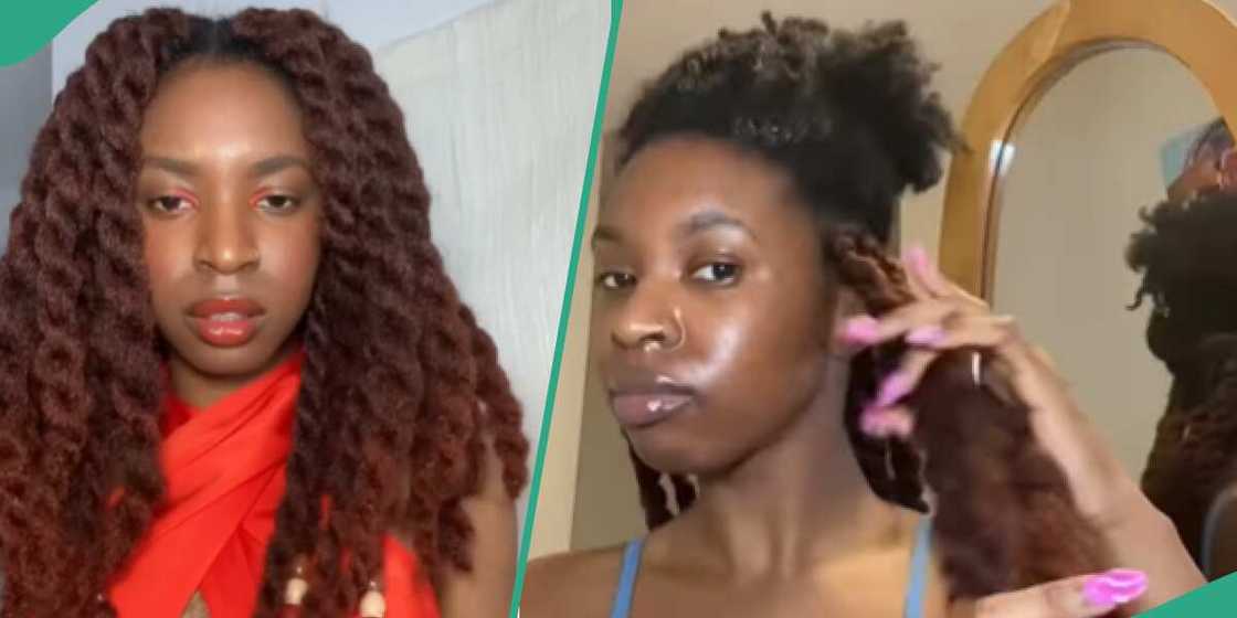 Lady shares hair transformation process