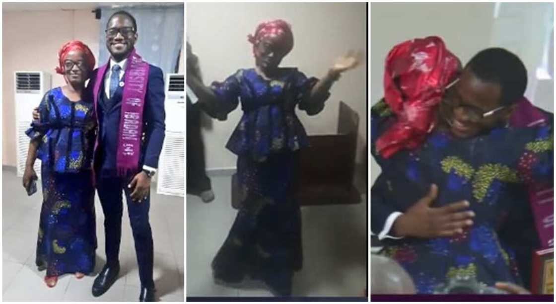 Photos of Deoluwaa and his mother. Photos of Deoluwaa and his mother.