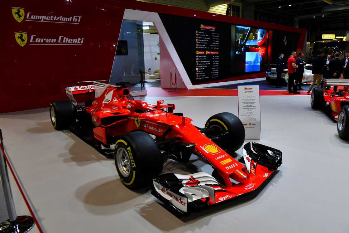 Ferrari SF70H on display during the Autosport International, Day One.