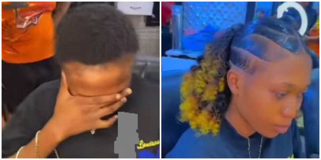 Before and after photos of the lady. Before and after photos of the lady.