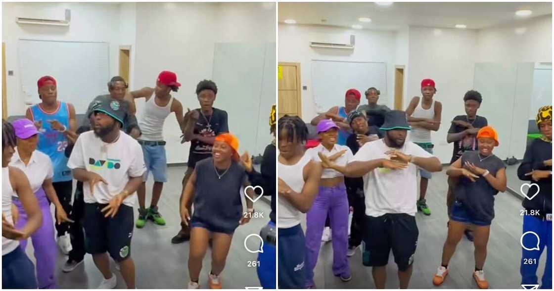 Singer Davido and dancer Trophy Bwoy Singer Davido and dancer Trophy Bwoy