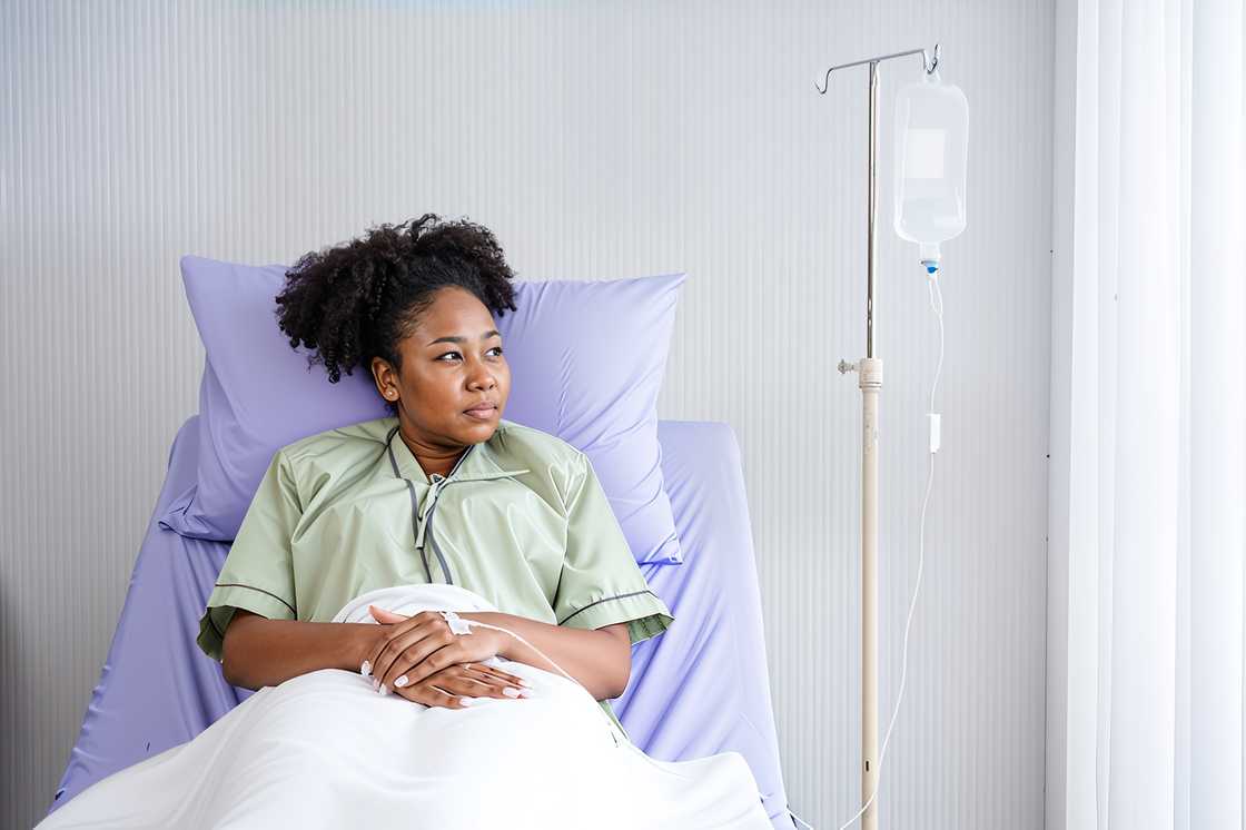 Lonely patient in the hospital