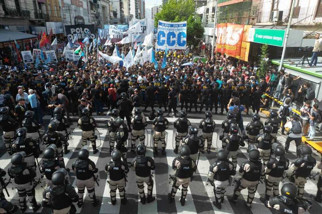A Milei marks 100 days in office, thousands protest his austerity measures A Milei marks 100 days in office, thousands protest his austerity measures