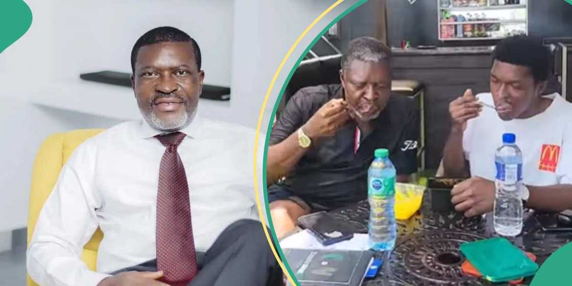 KOK having late brunch with his son KOK having late brunch with his son