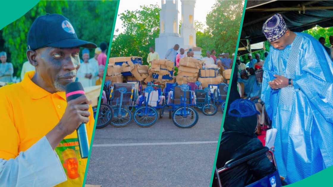 Gwamnan Sokoto ya yi magana yayin da ya rabawa masu nakasa kekuna 500 Gwamnan Sokoto ya yi magana yayin da ya rabawa masu nakasa kekuna 500