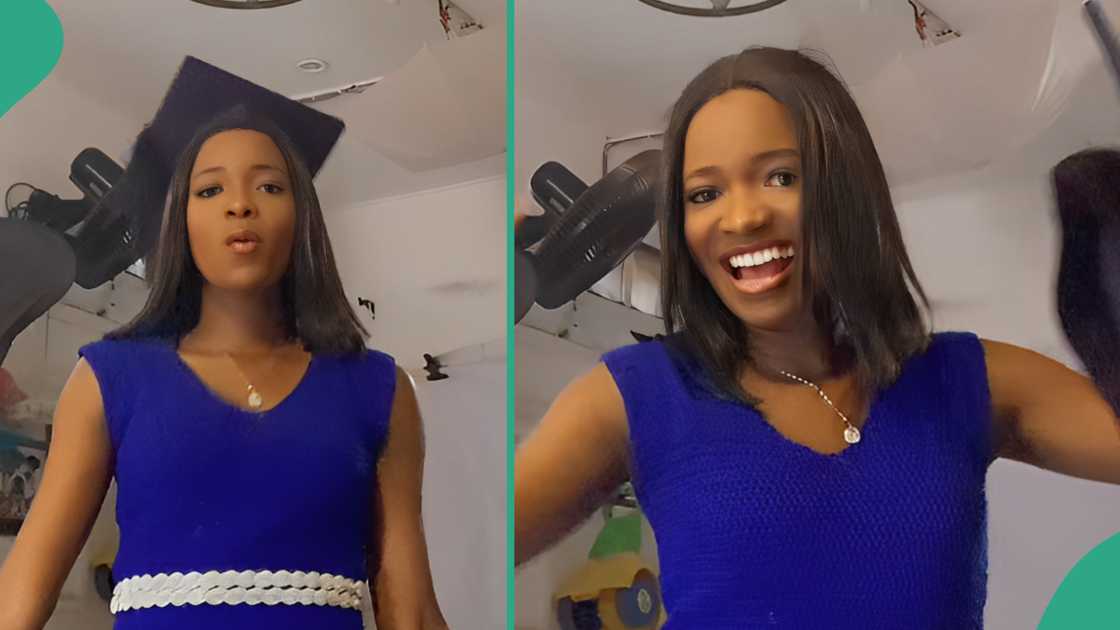 Lady graduates from the University of Ibadan.