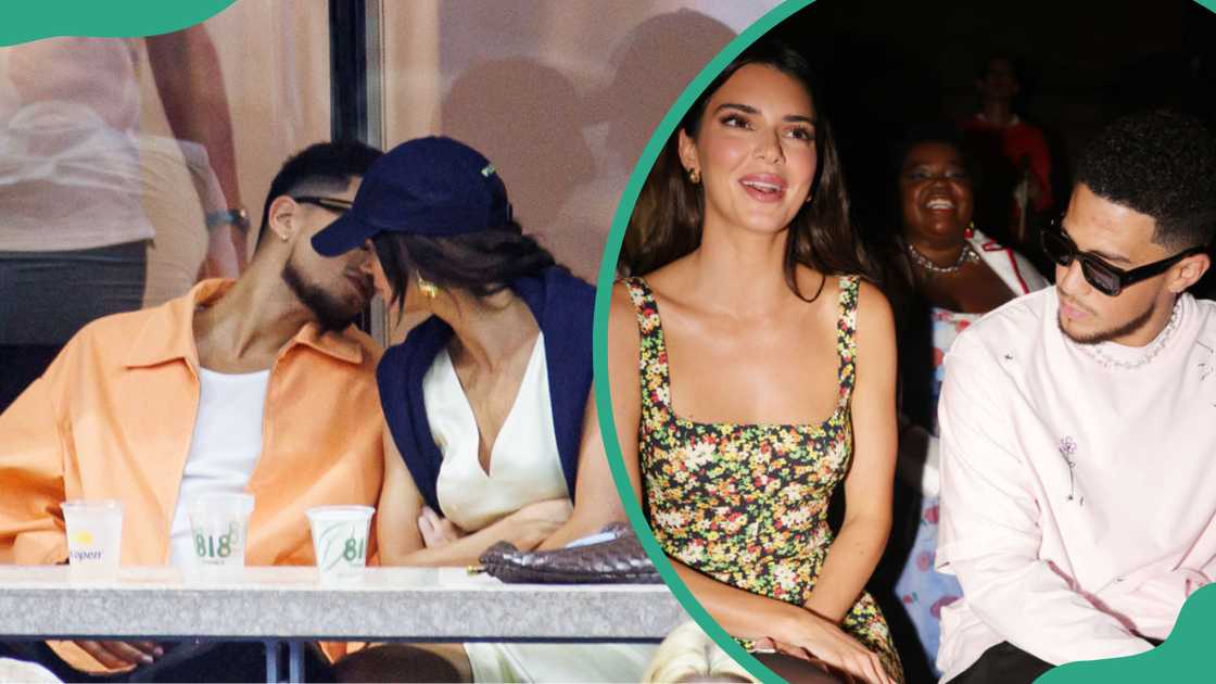Kendall Jenner and Devin Booker at a sports event and at a runway show