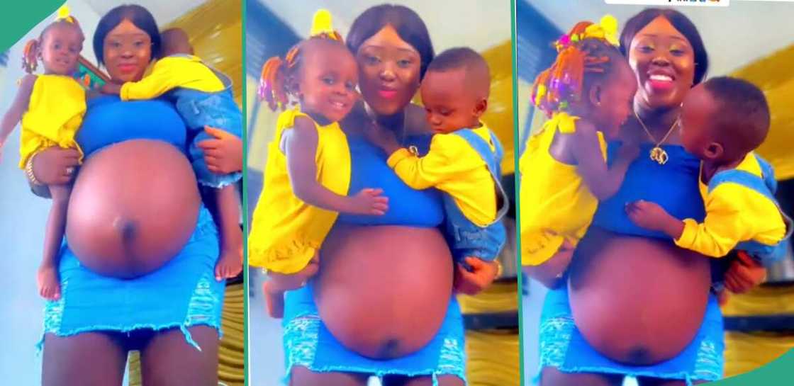 Mother pregnant for twins. Mother pregnant for twins.