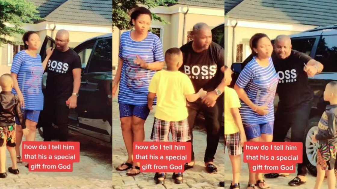 Husband and wife dance as children watch on. Husband and wife dance as children watch on.