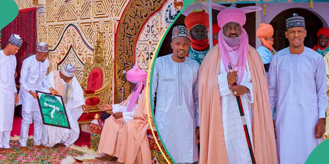 Ahmed Musa and Shehu paid special visit to Emir of Kano