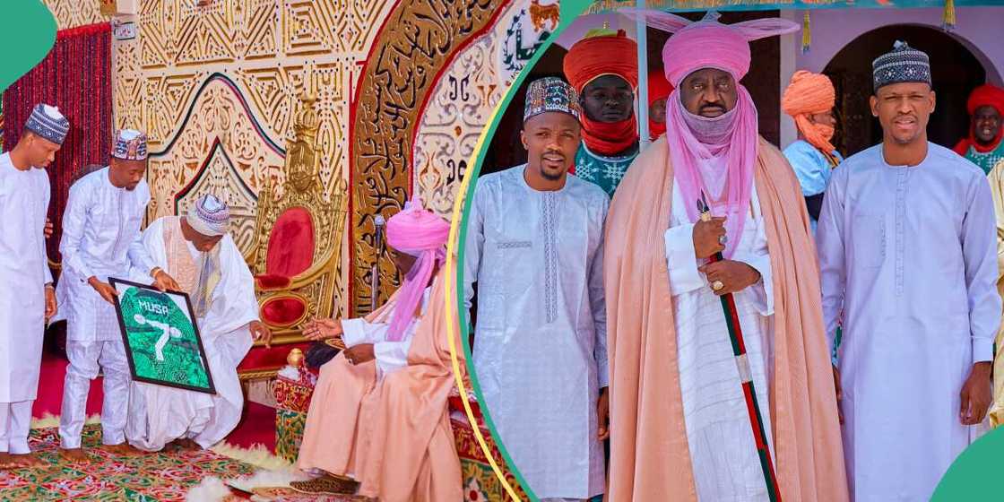 Ahmed Musa and Shehu paid special visit to Emir of Kano Ahmed Musa and Shehu paid special visit to Emir of Kano