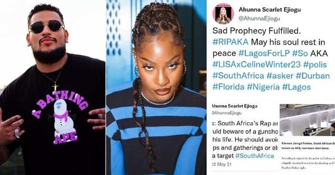 Woman prophesies about death of AKA, Tems will marry Future