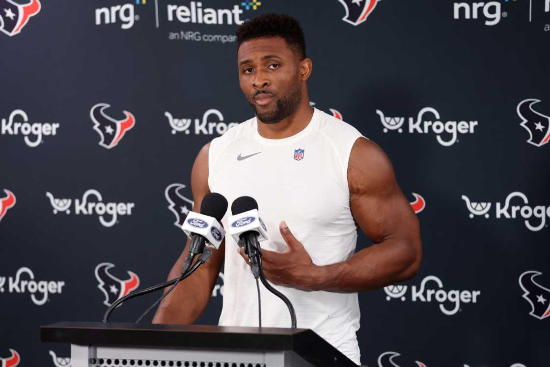 Danielle Hunter at Houston Methodist Training Center in Houston, Texas. Danielle Hunter at Houston Methodist Training Center in Houston, Texas.