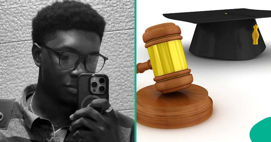 Man reacts as his younger sister bags first class degree.