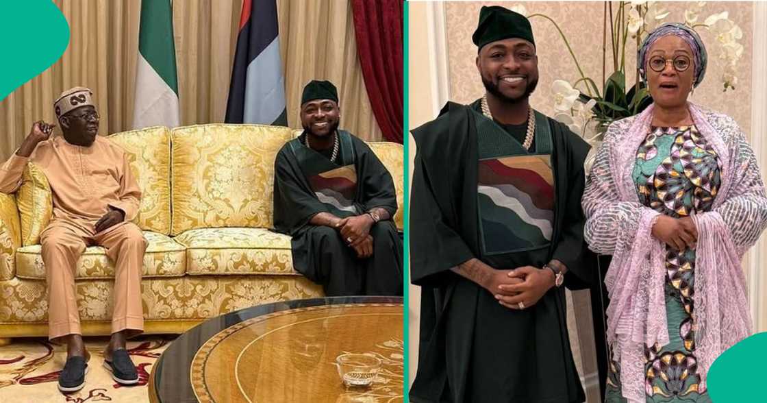 Davido’s recent visit to President Tinubu’s residence in Lagos, accompanied by his family, has sparked interest online Davido’s recent visit to President Tinubu’s residence in Lagos, accompanied by his family, has sparked interest online