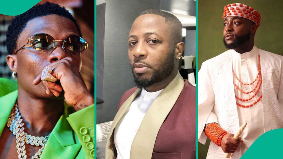 Wizkid tackles Davido's ally Tunde Ednut. Wizkid tackles Davido's ally Tunde Ednut.