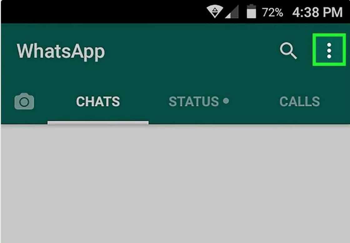 WhatsApp on Android device WhatsApp on Android device