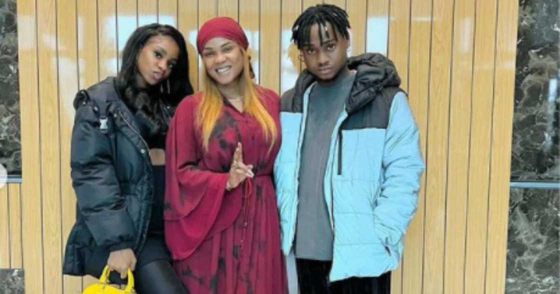 Iyabo Ojo and her children in Turkey Iyabo Ojo and her children in Turkey