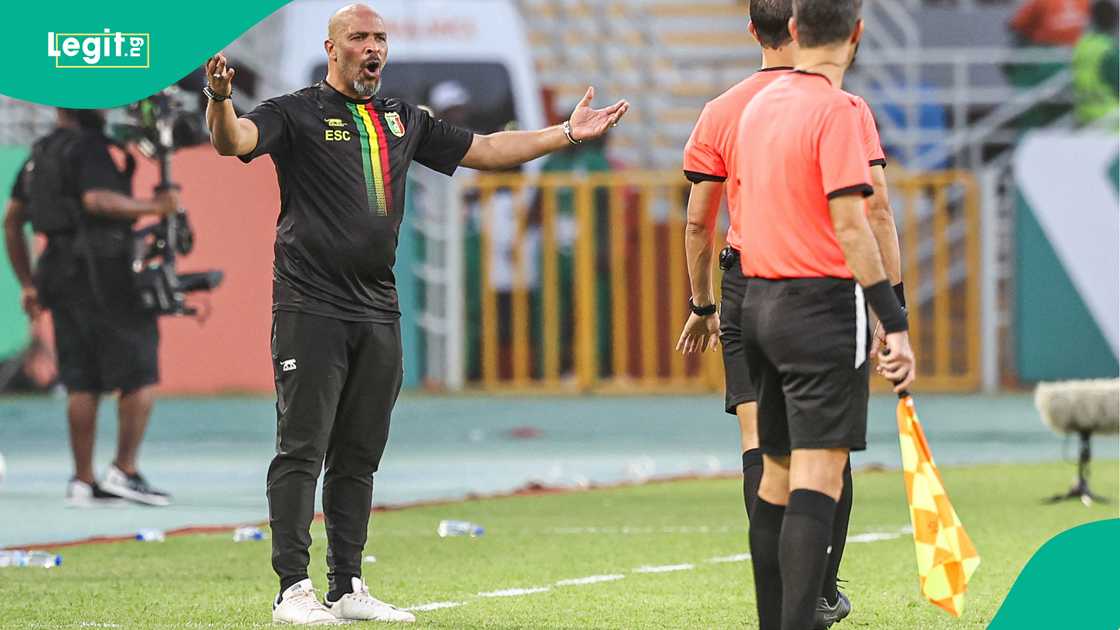 Eric Chelle, Mali, Burkina Faso, Gon Coulibaly Stadium, Korhogo, Ivory Coast, AFCON 2023. Eric Chelle, Mali, Burkina Faso, Gon Coulibaly Stadium, Korhogo, Ivory Coast, AFCON 2023.