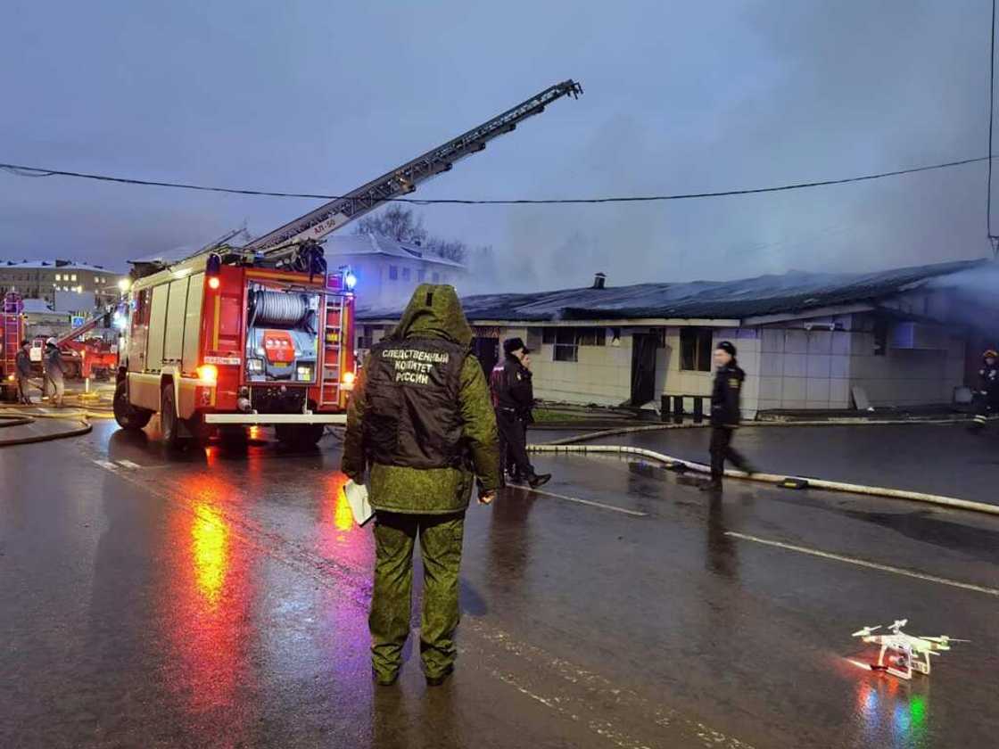 The fire broke out in the Kostrama bar at around 2:00 am The fire broke out in the Kostrama bar at around 2:00 am