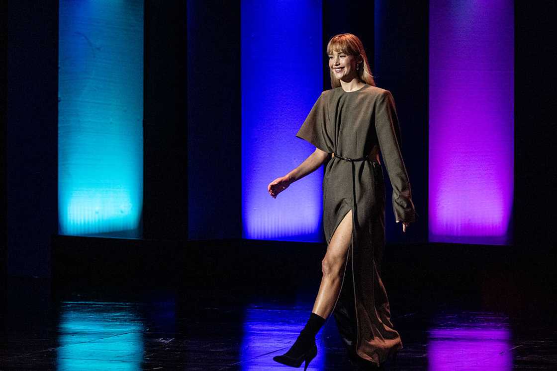 Jennifer Lawrence at an award ceremony in Spain