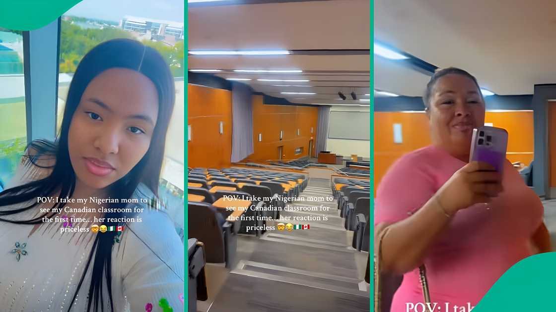 Nigerian mum reacts to daughter’s Canadian classroom during visit