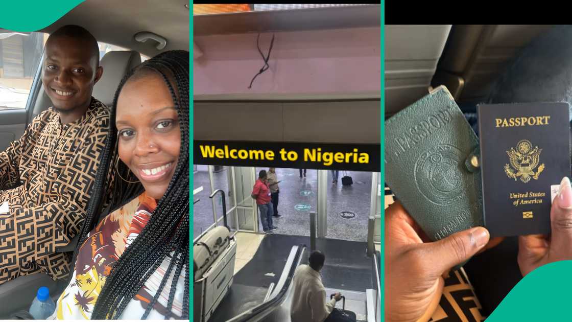 Lady flies to Nigeria and marries her man. Lady flies to Nigeria and marries her man.