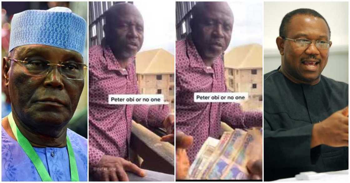 Peter Obi latest news, Atiku latest news, Tinubu ltest news, 2023 general elections, man retrieves cash from dad Peter Obi latest news, Atiku latest news, Tinubu ltest news, 2023 general elections, man retrieves cash from dad