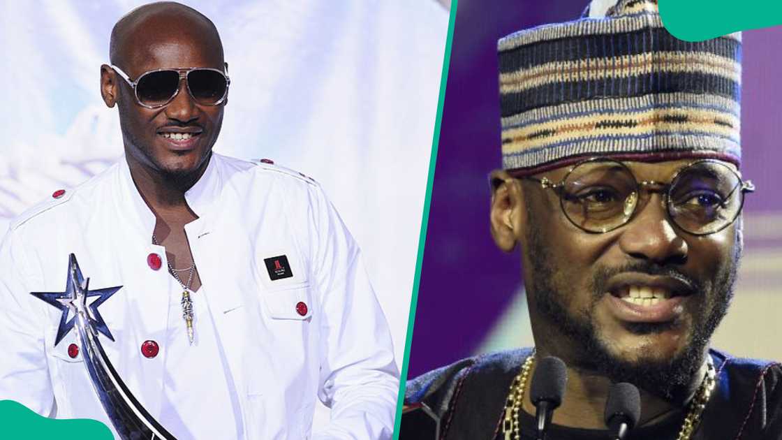 2Baba in the press room at the 2011 BET Awards (L). The singer speaks at an award ceremony (R) 2Baba in the press room at the 2011 BET Awards (L). The singer speaks at an award ceremony (R)