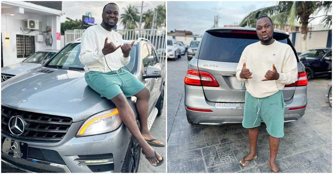Skit maker Egungun buys Mercedes Benz. Skit maker Egungun buys Mercedes Benz.