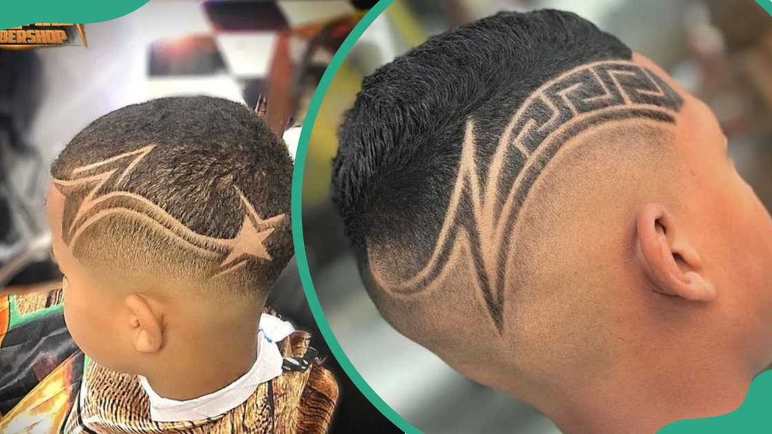 Geometric fade haircut