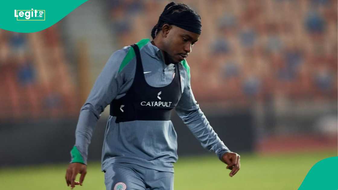 Ademola Lookman, Super Eagles, Nigeria, Cairo International Stadium, Egypt. Ademola Lookman, Super Eagles, Nigeria, Cairo International Stadium, Egypt.