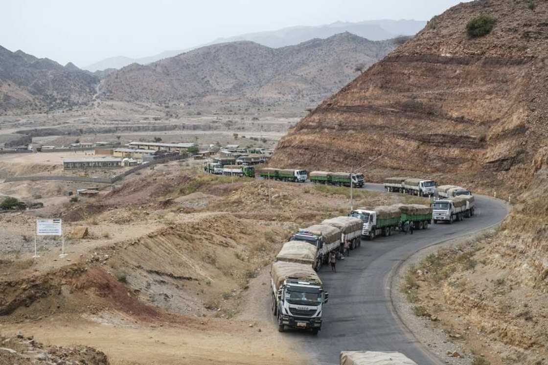 The World Food Programme resumed aid convoys by road to Tigray in April The World Food Programme resumed aid convoys by road to Tigray in April