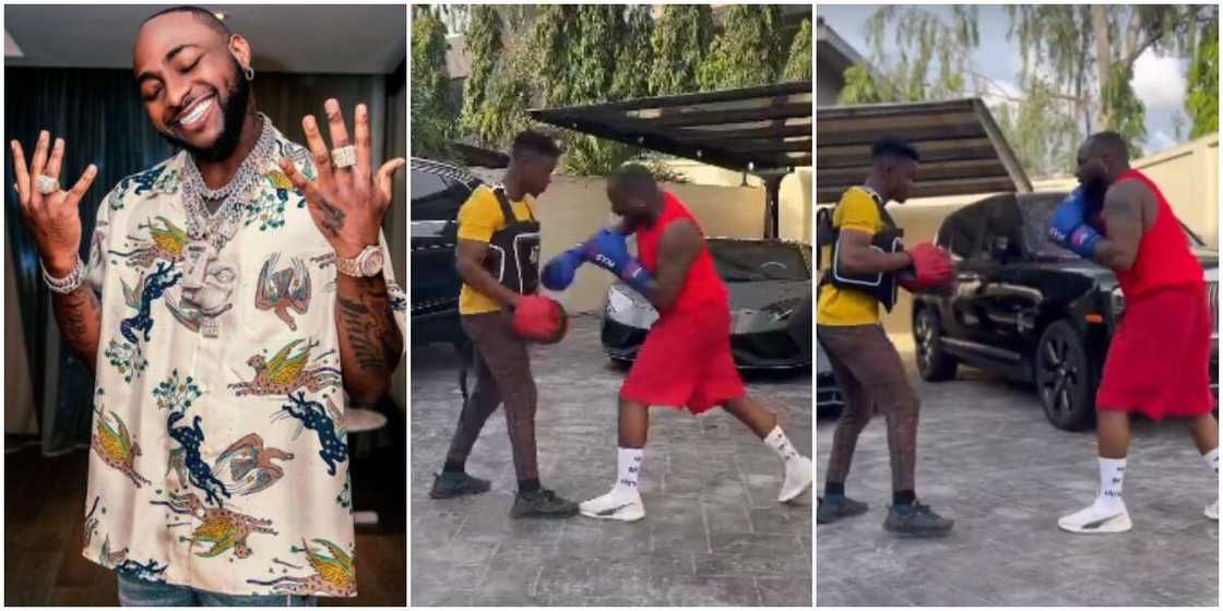 Davido trains with instructor