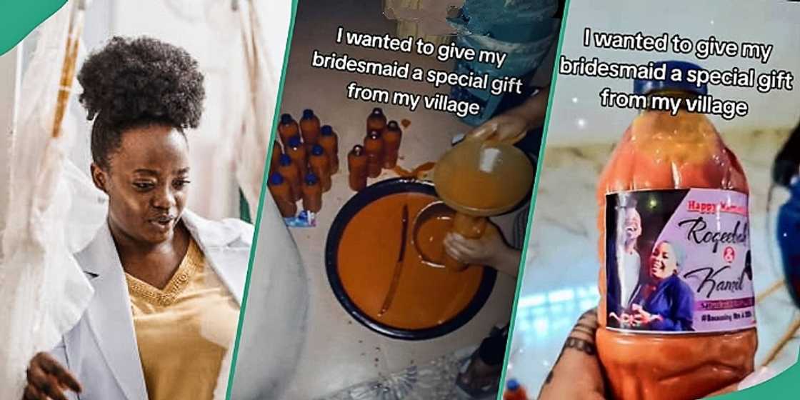 Bride's palm oil souvenir to bridesmaids sparks mixed reactions Bride's palm oil souvenir to bridesmaids sparks mixed reactions