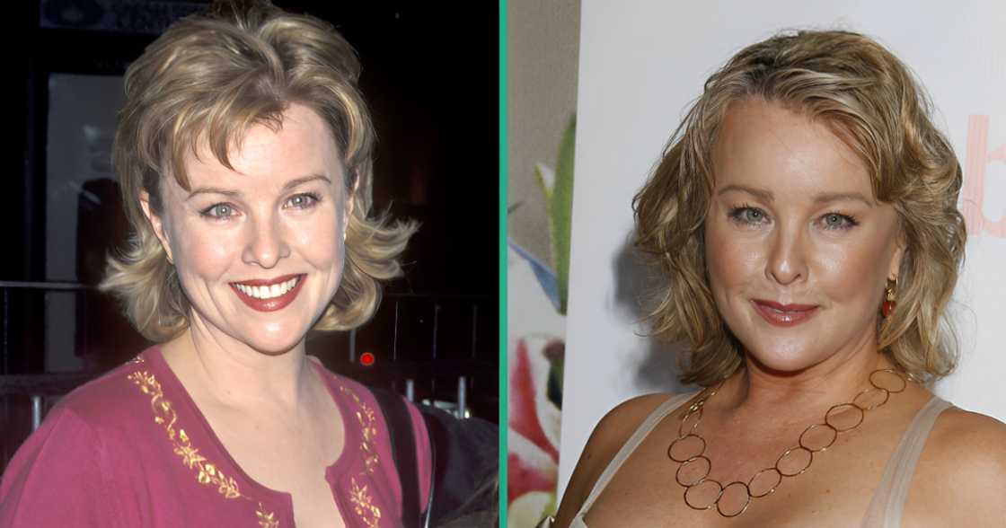 Faye Grant poses on the red carpet of the Drive Me Crazy Century City premiere (L). The actress poses during the premiere of My Best Friend's Girl at The Arclight Hollywood (R). Faye Grant poses on the red carpet of the Drive Me Crazy Century City premiere (L). The actress poses during the premiere of My Best Friend's Girl at The Arclight Hollywood (R).