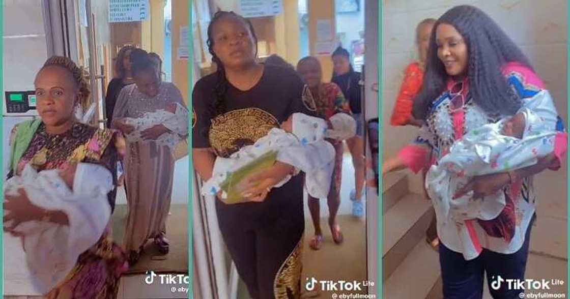 New mum of 5 babies walks out of hospital in grand style