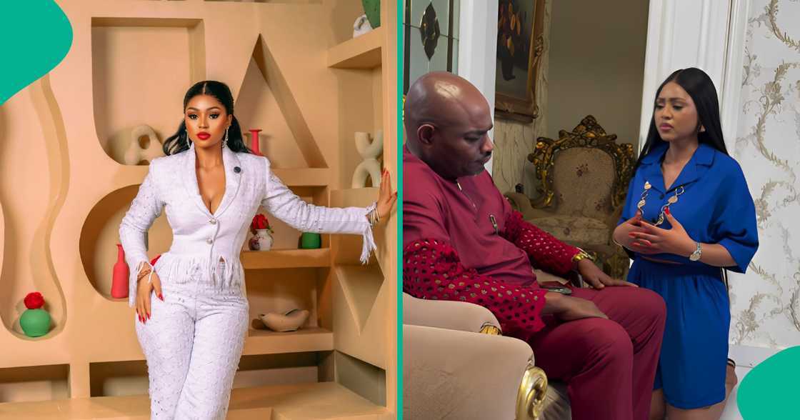 Regina Daniels shares a moment crew members knelt down because of her on a movie set. Regina Daniels shares a moment crew members knelt down because of her on a movie set.