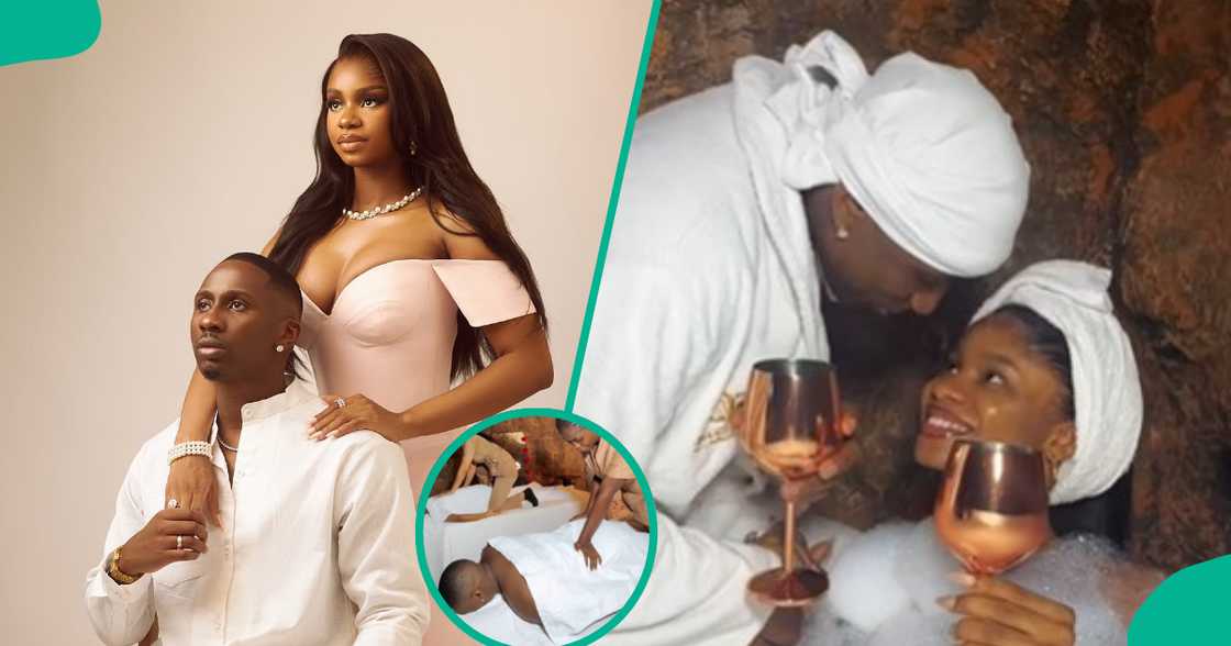 Priscilla Ojo and Juma Jux share romantic spa moments Priscilla Ojo and Juma Jux share romantic spa moments